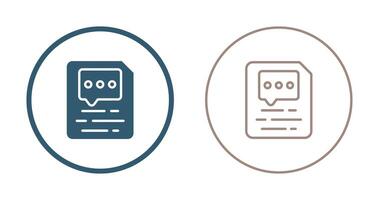 Document Insert Comment Vector Icon