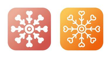 Love snowflake Vector Icon