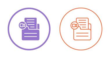 Document Insert Video Vector Icon