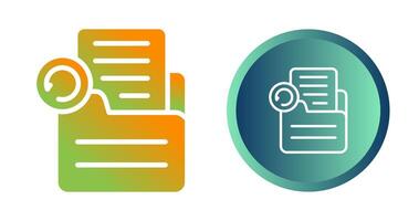 Document Undo Vector Icon