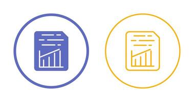 Document Insert Graph Vector Icon