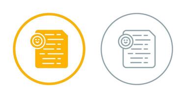 Document Insert Emoji Vector Icon