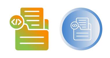 Document Insert Code Vector Icon