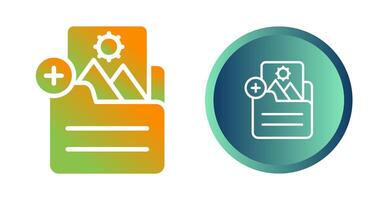 Document Insert Image Vector Icon