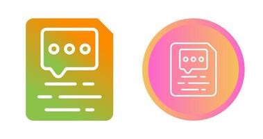 Document Insert Comment Vector Icon
