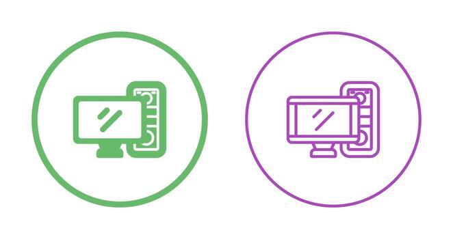icono de vector de computadora