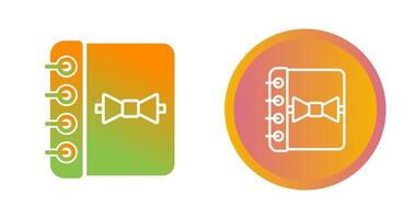 cuaderno con cinta vector icono