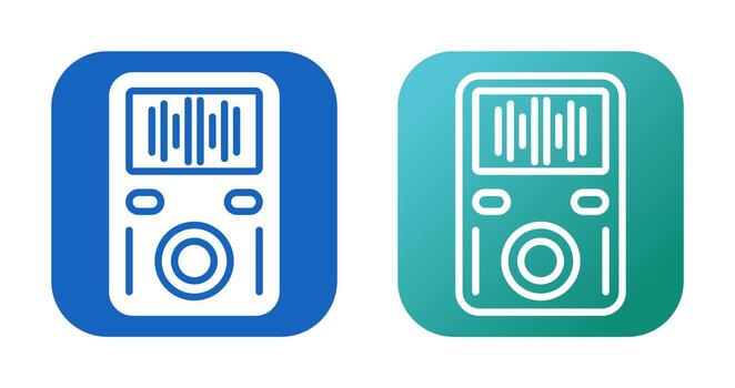 icono de vector de reproductor de mp3