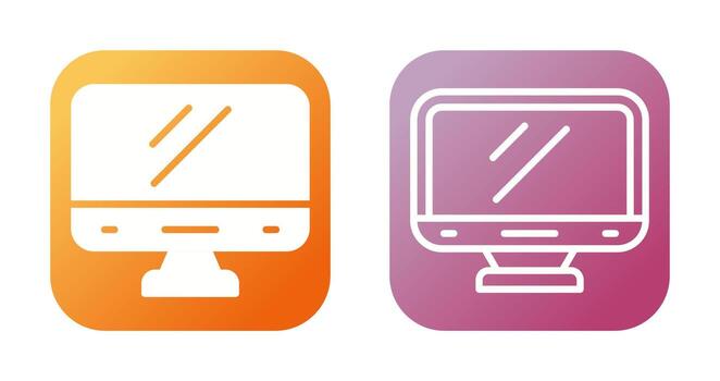 Desktop Computer Vector Icon