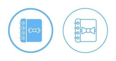 cuaderno con cinta vector icono