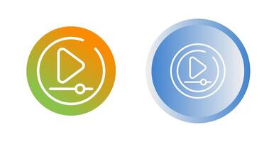 Video Play Circle Vector Icon