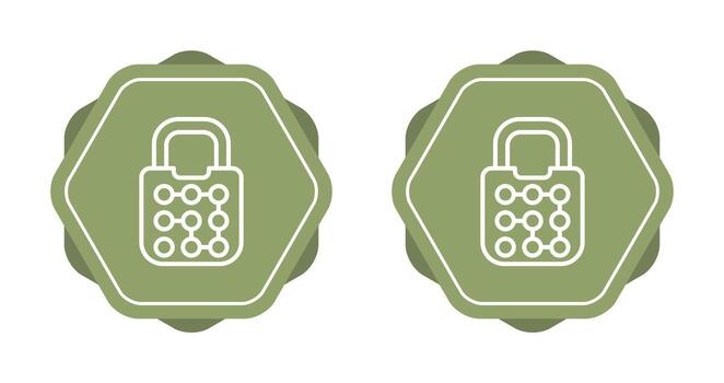 icono de vector de bloqueo de patrón