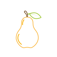 medio rebanado Pera aislado fruta plana diseño símbolo png