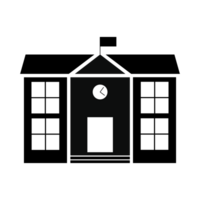 School building icon. illustration. png