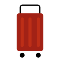 Flat design red suitcase icon. Luggage. Baggage. png