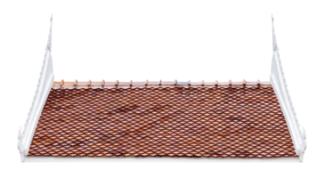 Mockup temple roof brown tile pattern png