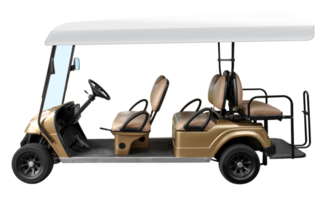 lado ver dorado golf carro png