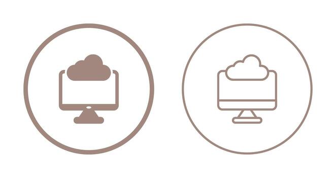 icono de vector de computación de borde