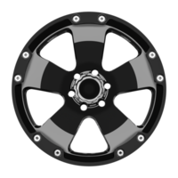 Black shiny car wheel png
