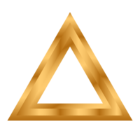 triângulo ouro linha png