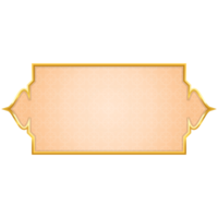 Luxury white golden set arabic islamic banner title frame text box in transparent background png