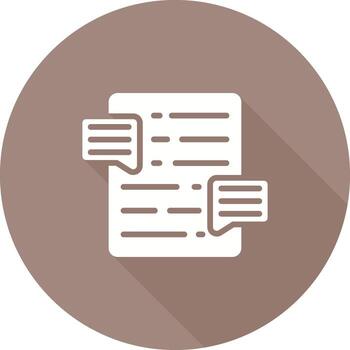 documento comentando vector icono