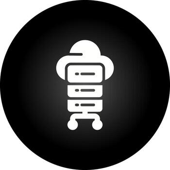 icono de vector de computación en la nube