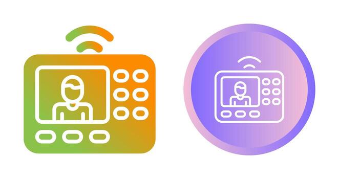 intercomunicador sistema vector icono