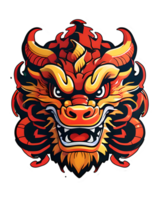 3d illustration chinois dragon tête png