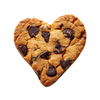 AI generated Heart shaped cookie Isolated on transparent background png