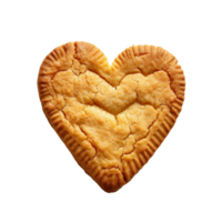AI generated Heart shaped cookie Isolated on transparent background png