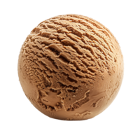 AI generated Coffee ice cream ball Isolated on transparent background png