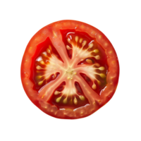 ai généré tomate tranche isolé sur transparent Contexte png