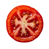 ai généré tomate tranche isolé sur transparent Contexte png