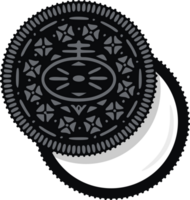 biscuit biscuit illustration avec une blanc cercle sur Haut fait du une Créatif et délicieux casse-croûte concept pour nourriture et dessert annonces. png