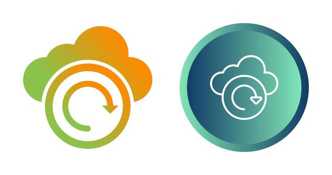 Cloud Backup Vector Icon