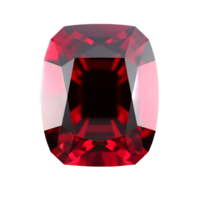 AI generated Ruby png, red gemstone transparent background, gemstone isolated png