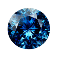 AI generated Blue sapphire png, blue gemstone transparent background, gemstone isolated png