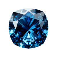 AI generated Blue sapphire png, blue gemstone transparent background, gemstone isolated png