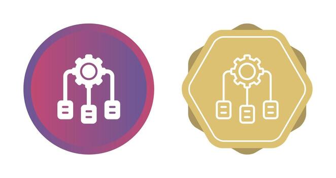 definido por software red en vector icono