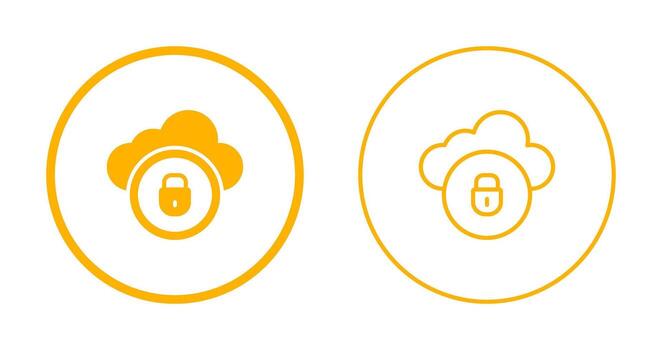 Cloud Security Vector Icon