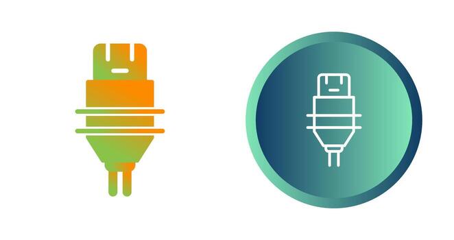 icono de vector de enchufe