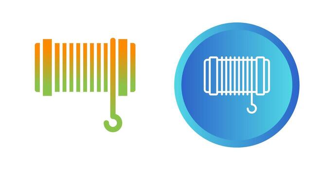 cable tracción cuerda vector icono
