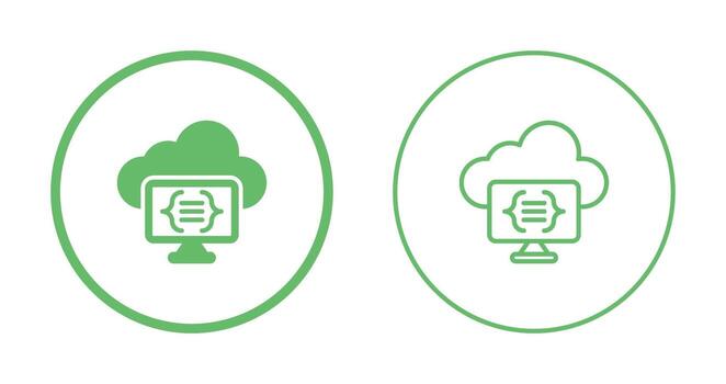 Serverless Computing Vector Icon