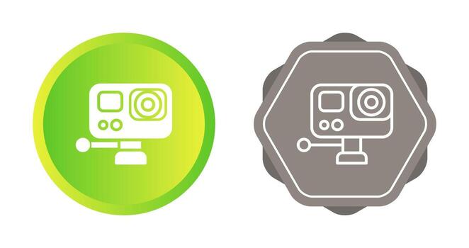 icono de vector de cámara de acción