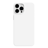 Photo of white back cover of smartphone without background. Template for mockup png