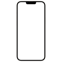 främre sida se Foto av vit smartphone eller mobil telefon utan bakgrund. mall för attrapp png