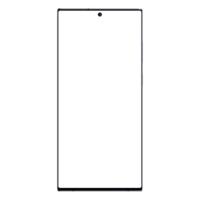 Front side view photo of silver smartphone or mobile phone without background. Template for mockup png