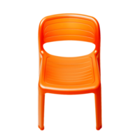 AI generated Top view photo of plastic orange chair without background png