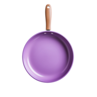 AI generated Photo of purple frying pan from above without background png